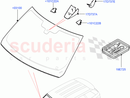 Kính Chắn Gió Trước Landrover RANGE ROVER SPORT Mã phụ tùng lr061421