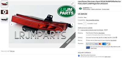 Đèn Phản Quang Cản Sau Phải Landrover Discovery Sport Mã phụ tùng LR102041