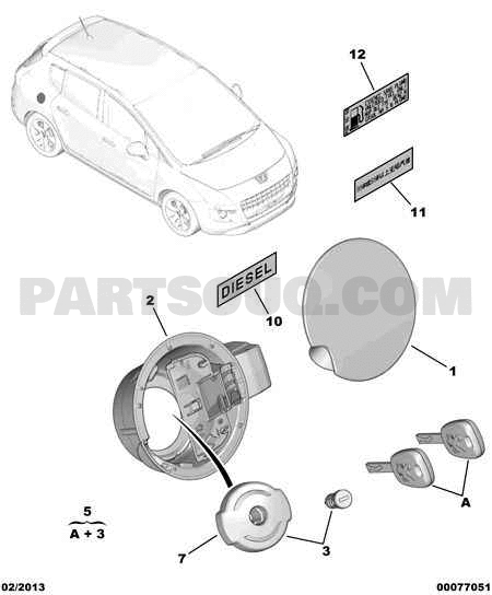 Quạt Gió Điều Hòa Trong Xe Peugeot 107 Mã phụ tùng 030025N101813C
