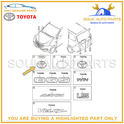 Biểu tượng ca lăng Innova 2014 Mã phụ tùng 753110K030