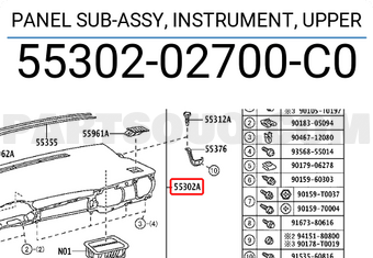 Táp lô trên Altis 2014 Mã phụ tùng 5530202700C0