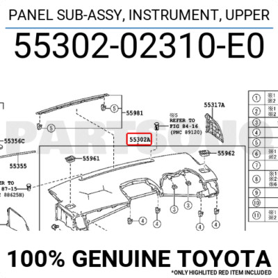 Táp lô dưới Toyota Vios 2011 Mã phụ tùng 553030D110E0