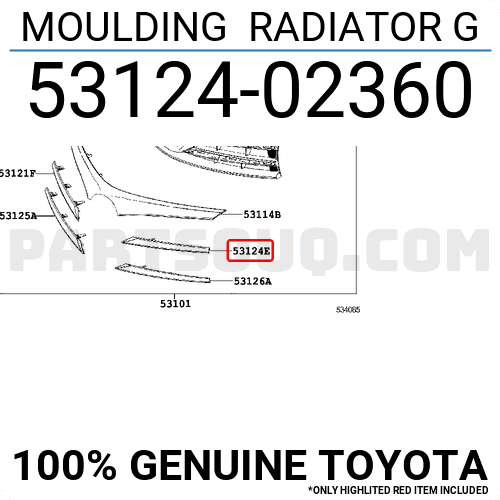 Nẹp ca lăng dưới Innova 2014 Mã phụ tùng 53128DX020
