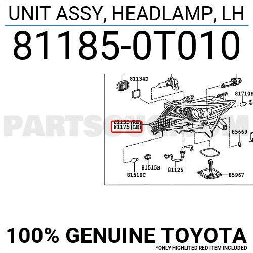 Đèn pha Venza Mã phụ tùng 811850T010