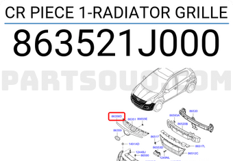 Nẹp mạ ca lăng Hyundai I20 Mã phụ tùng 863521J000