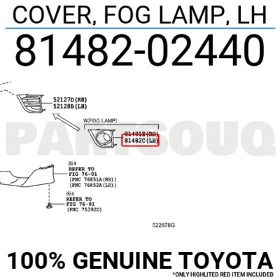 Ốp đèn cản trước Altis 2014 (Ốp đèn ba đờ xốc trước) Mã phụ tùng 8148202440