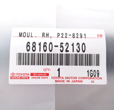 Gioăng dẫn kính cánh cửa sau Camry 2.4-3.0 Mã phụ tùng 6815206021
