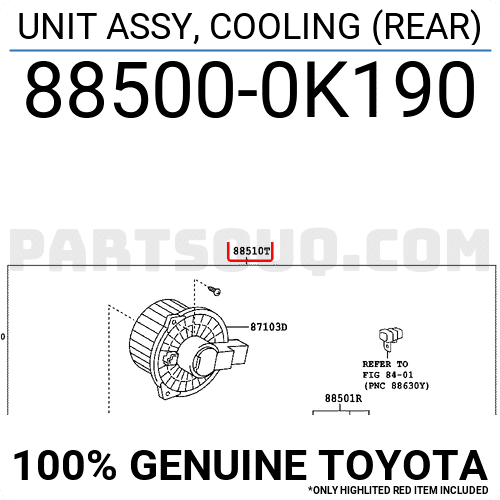 Giàn lạnh sau Innova Mã phụ tùng 885000k191