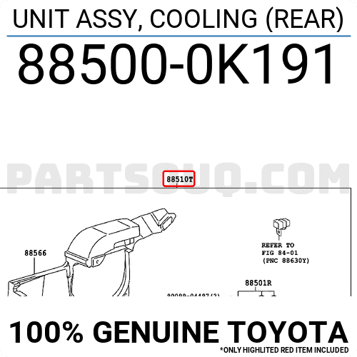 Giàn lạnh sau Innova Mã phụ tùng 885000k191