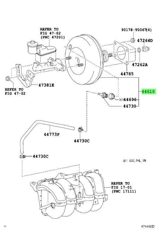 Bầu trợ lực phanh Innova Mã phụ tùng 446100K020