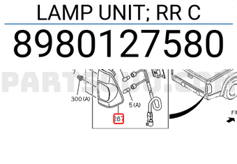 Đèn hậu D-max 2007-2009 Mã phụ tùng 8980127580