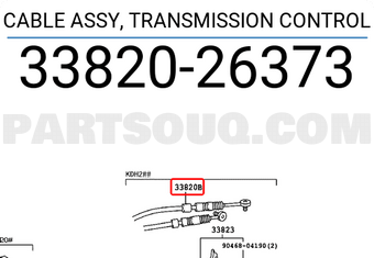 Dây đi số Hiace 2007-2010 Mã phụ tùng 3382026373