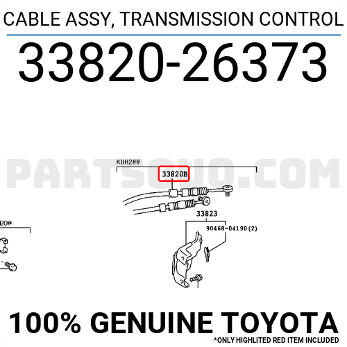 Dây đi số Hiace 2007-2010 Mã phụ tùng 3382026373