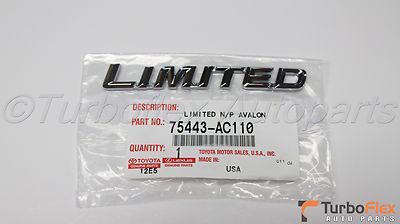 Chữ Limited nắp cốp sau Avalon 2007 Mã phụ tùng 75443AC110