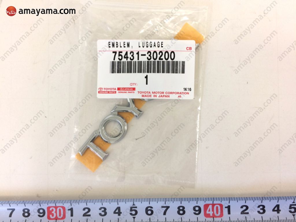 Chữ Toyota nắp cốp sau Crown Mã phụ tùng 7543130200