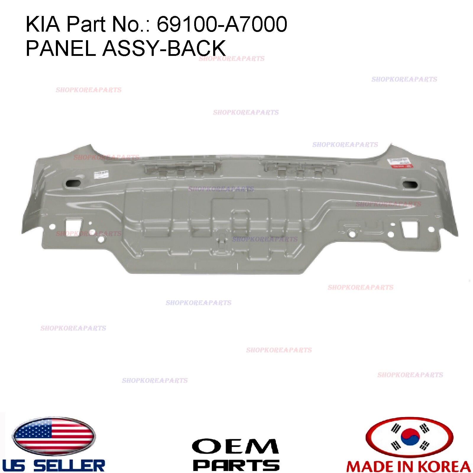 Nắp cốp sau Kia K3 Mã phụ tùng 69200A7000