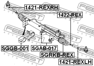 Rô tuyn lái ngoài Rexton Mã phụ tùng 4666009002