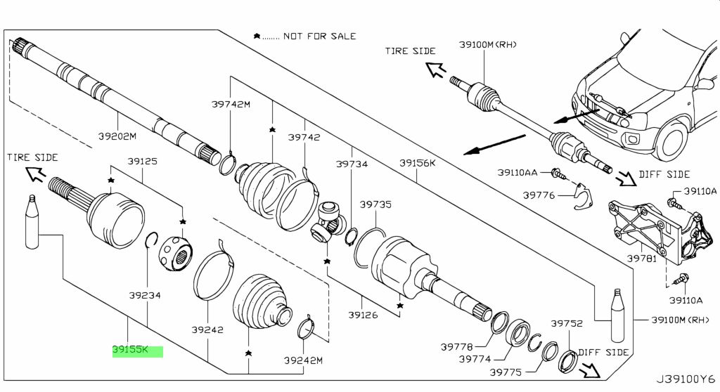 Cao su che bụi láp ngoài X-trail T31 Mã phụ tùng C9B41JA00A