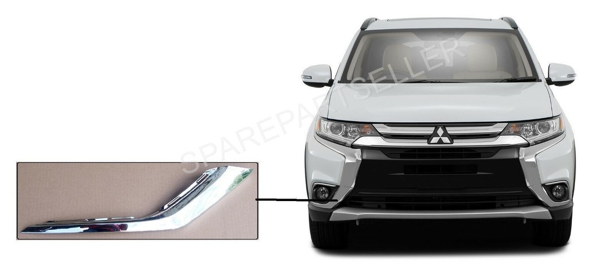 Nẹp mạ ba đờ xốc trước Outlander 2016 (Thanh mạ chrome) Mã phụ tùng 6407a144