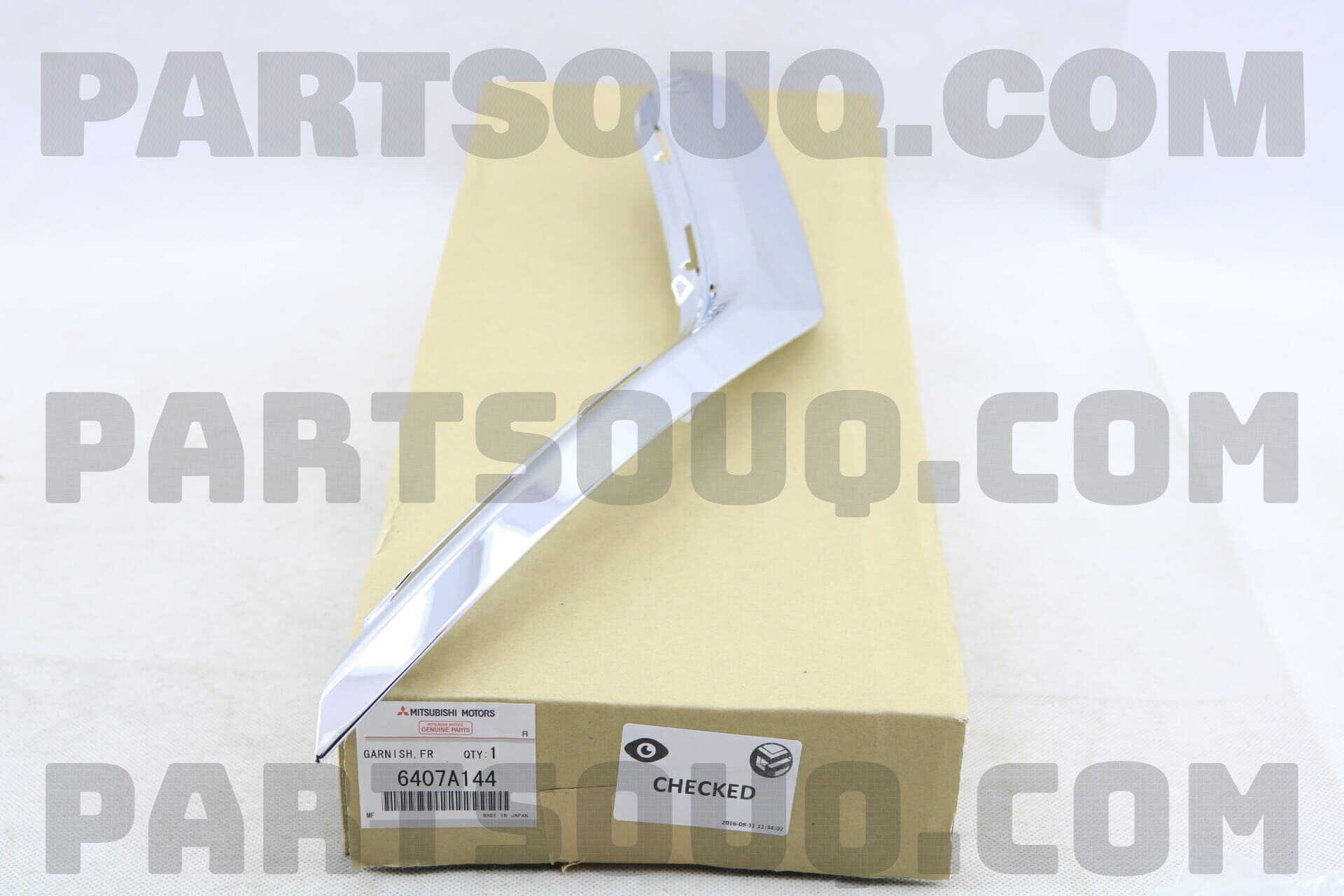 Nẹp mạ ba đờ xốc trước Outlander 2016 (Thanh mạ chrome) Mã phụ tùng 6407a144