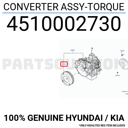 Quả bí hộp số tự động Morning 2005-2007 Mã phụ tùng 4510002730