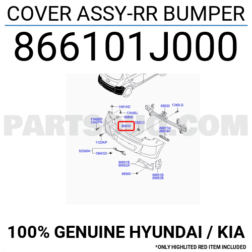 Ba đờ xốc sau Hyundai I20 Mã phụ tùng 866101J000FFF