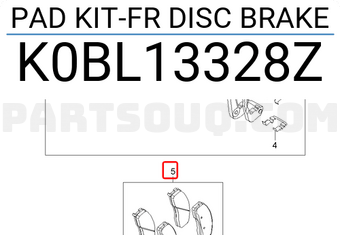 Má phanh trước Bongo III Mã phụ tùng K0BL13328Z