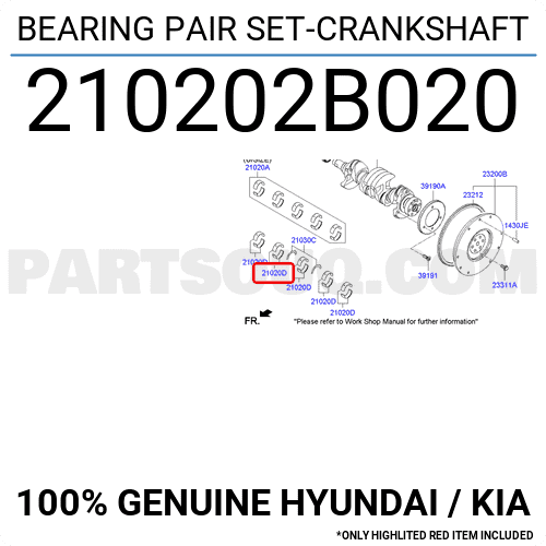 Bạc balie Forte Mã phụ tùng 210202B020