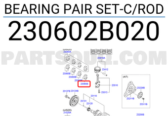 Bạc biên Hyundai I20 Mã phụ tùng 230602B020