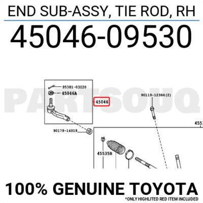Rô tuyn lái ngoài Vios Mã phụ tùng 4504609530
