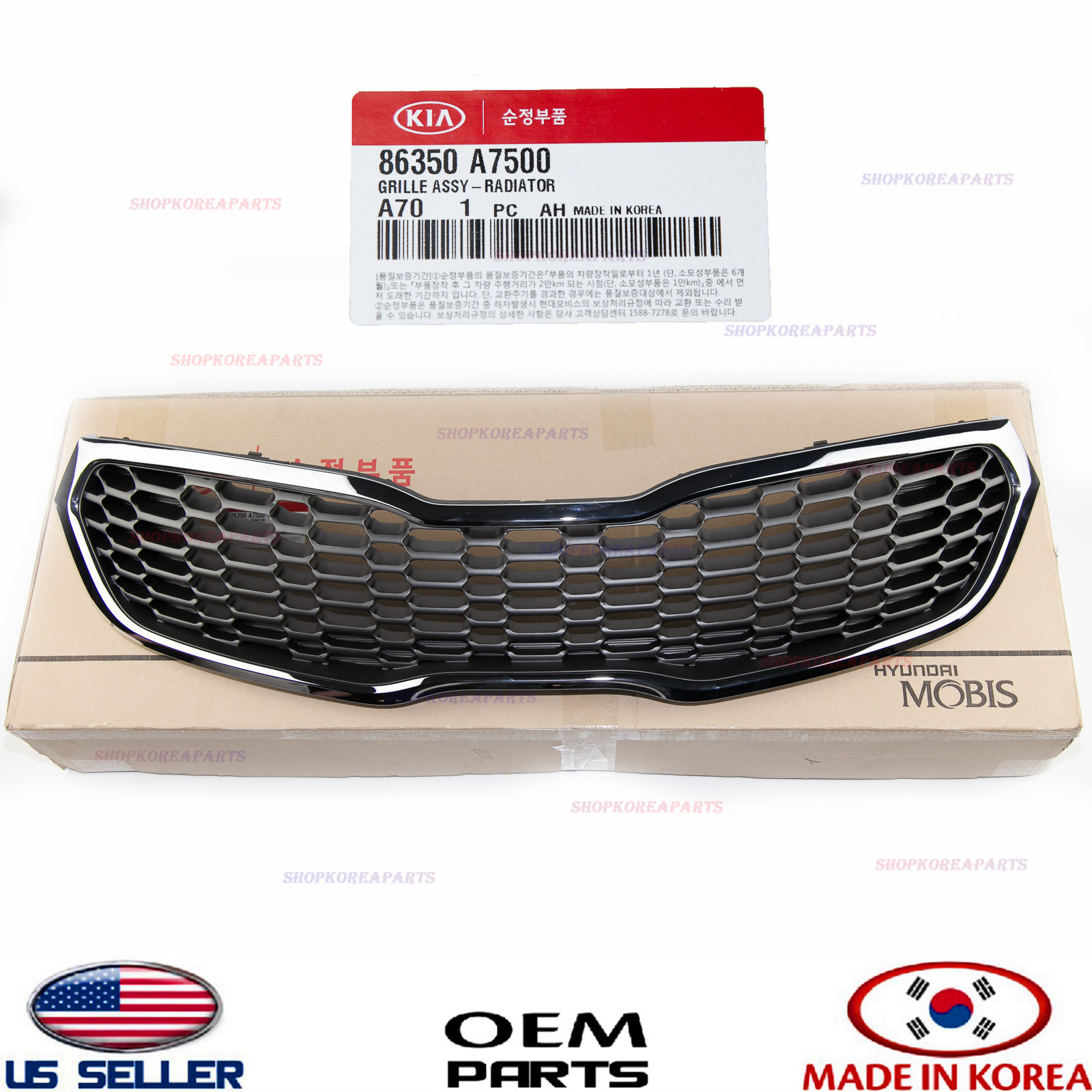 Ca lăng Kia K3 (Mặt galant) Mã phụ tùng 86350a7500
