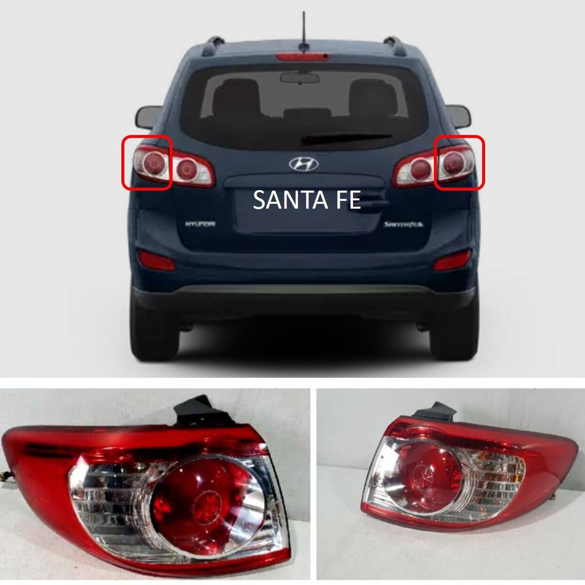 Đèn lái sau Santafe 2010 (Đèn hậu) Mã phụ tùng 924012b500