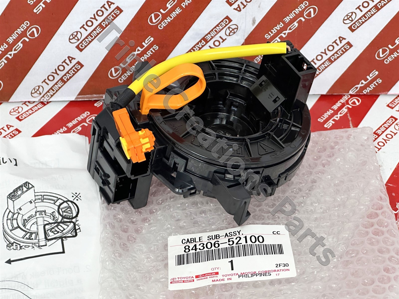 Cáp còi Yaris 2007-2011 (Cuộn điện còi Yaris 2007-2011) Mã phụ tùng 8430652100