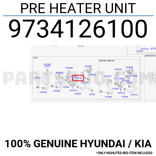 Hộp cảm biến nhiệt độ nước nóng Santafe Gold Mã phụ tùng 9734126100