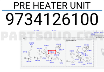 Hộp cảm biến nhiệt độ nước nóng Santafe Gold Mã phụ tùng 9734126100