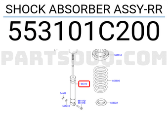 Giảm xóc sau Hyundai Getz Mã phụ tùng 553101C500