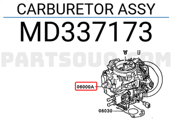 Bộ chế hòa khí Mitsubishi Jolie Mã phụ tùng MD337173