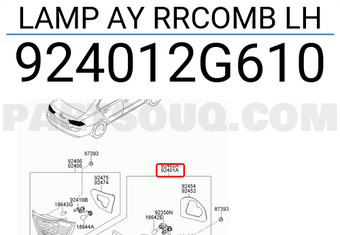 Đèn hậu ngoài Optima (Đèn lái sau) Mã phụ tùng 924012t610