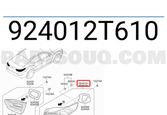 Đèn hậu ngoài Kia K5 (Đèn lái sau) Mã phụ tùng 924012t610