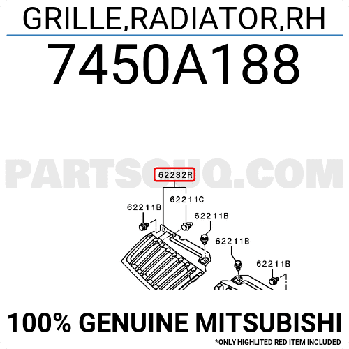 Mặt ca lăng Triton 2009 (Mặt galant Triton) Mã phụ tùng 7450A188-7450A187