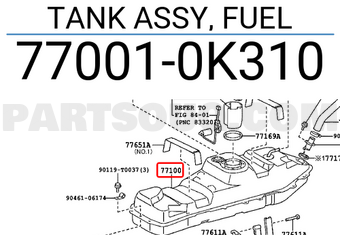 Bình xăng Innova (Thùng xăng Innova) Mã phụ tùng 770010k310