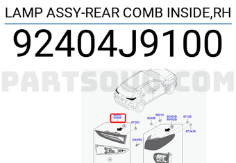 Đèn hậu ngoài Hyundai Kona (Đèn lái sau) Mã phụ tùng 92401j9100-92402j9100