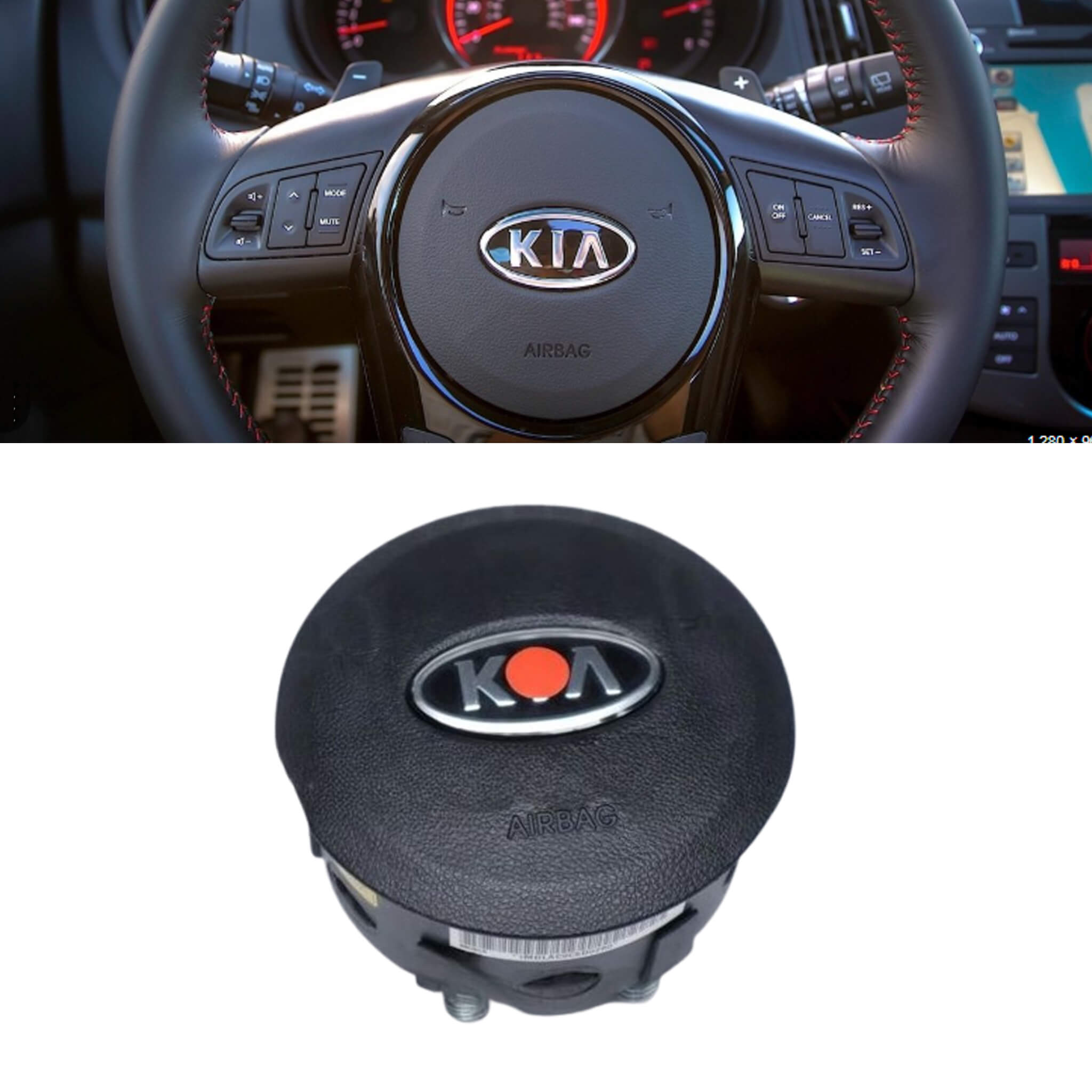 Túi khí vô lăng Kia Forte 2009 Mã phụ tùng 569001M400WK