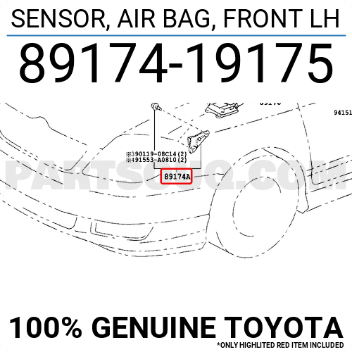 Cảm biến túi khí đầu xe Corolla 2004-2007 Mã phụ tùng 8917419175