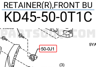 Giá bắt ba đờ xốc trước CX5 (Phe cài cản trước CX5) Mã phụ tùng KD45500T1C