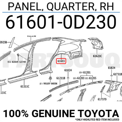 Hông sau Vios 2014-2017 Mã phụ tùng 616010D230