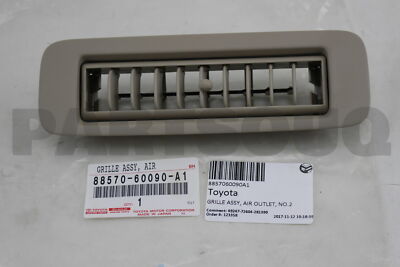 Cửa gió giàn lạnh sau Land FZJ100 2003 Mã phụ tùng 8857060090A1-8857060090B1