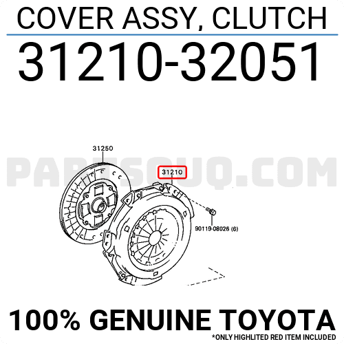 Bàn ép Camry 2.2 5S (Mâm ép Camry 2.2 5S) Mã phụ tùng 3121032051