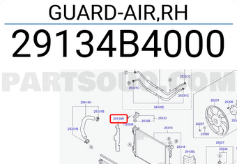Ốp trên dưới két nước Grand I10 Mã phụ tùng 29134B4000