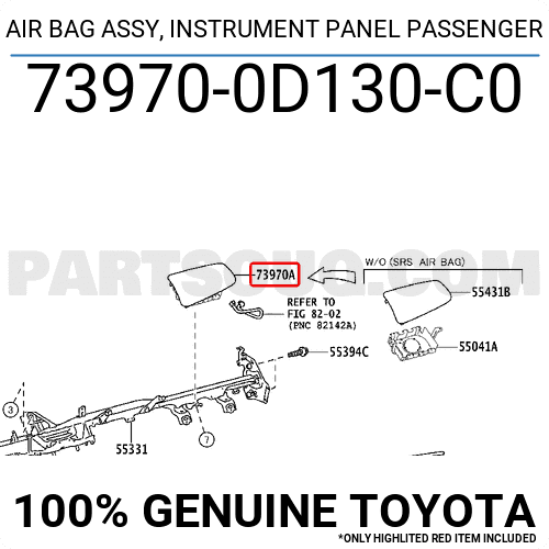 Túi khí táp lô Toyota Vios 2014 G Mã phụ tùng 739700D130C0